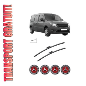 Set stergatoare auto MERCEDES-BENZ CITAN Mixto (Double Cabin) (W415) din 2012-2021, pentru parbriz auto, 2 bucati, Bosch Aerotwin, din cauciuc siliconat rezistent, 4 Stickere Auto MERCEDES-BENZ