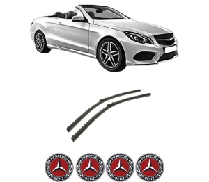 Set stergatoare auto MERCEDES-BENZ E-CLASS Convertible (A207) din 2010-2016, pentru parbriz auto, 2 bucati, Bosch Aerotwin, din cauciuc siliconat rezistent, 4 Stickere Auto MERCEDES-BENZ - Img 2