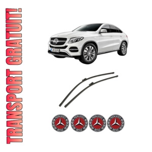Set stergatoare auto MERCEDES-BENZ GLE Coupe (C292) din 2015-2019, pentru parbriz auto, 2 bucati, Bosch Aerotwin, din cauciuc siliconat rezistent, 4 Stickere Auto MERCEDES-BENZ