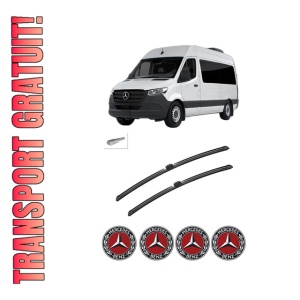 Set stergatoare auto MERCEDES-BENZ SPRINTER 3,5-t Tourer Bus (B907) din 2018-2021, pentru parbriz auto, 2 bucati, Bosch Aerotwin, din cauciuc siliconat rezistent, 4 Stickere Auto MERCEDES-BENZ