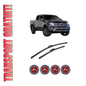 Set stergatoare auto MERCEDES-BENZ X-CLASS (470) din 2017-2020, pentru parbriz auto, 2 bucati, Bosch Aerotwin Retrofit, din cauciuc siliconat rezistent, 4 Stickere Auto MERCEDES-BENZ