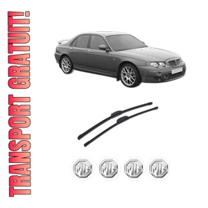 Set stergatoare auto MG MG ZT din 2001-2005, pentru parbriz auto, 2 bucati, Bosch Aerotwin Retrofit, din cauciuc siliconat rezistent, 4 Stickere Auto MG
