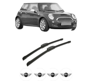 Set stergatoare auto MINI MINI (R50, R53) din 2001-2006, pentru parbriz auto, 2 bucati, Bosch Aerotwin Retrofit, din cauciuc siliconat rezistent, 4 Stickere Auto MINI - Img 2