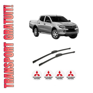 Set stergatoare auto MITSUBISHI L200 Platform/Chassis (MQ) din 2015, pentru parbriz auto, 2 bucati, Bosch Aerotwin Retrofit, din cauciuc siliconat rezistent, 4 Stickere Auto MITSUBISHI