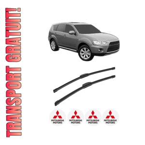 Set stergatoare auto MITSUBISHI OUTLANDER II Van (CW_W) din 2006-2012, pentru parbriz auto, 2 bucati, Bosch Aerotwin Retrofit, din cauciuc siliconat rezistent, 4 Stickere Auto MITSUBISHI