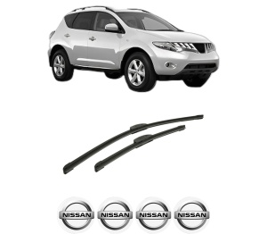 Set stergatoare auto NISSAN MURANO II (Z51) din 2008-2014, pentru parbriz auto, 2 bucati, Bosch Aerotwin Retrofit, din cauciuc siliconat rezistent, 4 Stickere Auto NISSAN - Img 2