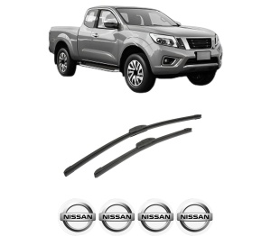 Set stergatoare auto NISSAN NAVARA NP300 Platform/Chassis (D23) din 2015, pentru parbriz auto, 2 bucati, Bosch Aerotwin Retrofit, din cauciuc siliconat rezistent, 4 Stickere Auto NISSAN - Img 2
