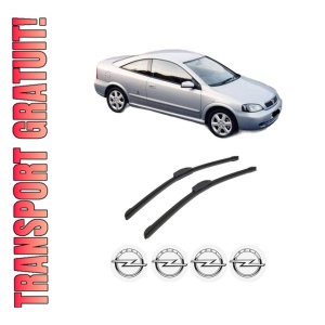 Set stergatoare auto OPEL ASTRA G Coupe (T98) din 2000-2005, pentru parbriz auto, 2 bucati, Bosch Aerotwin Retrofit, din cauciuc siliconat rezistent, 4 Stickere Auto OPEL