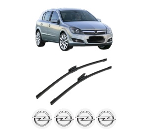 Set stergatoare auto OPEL ASTRA H CLASSIC Hatchback (A04) din 2009, pentru parbriz auto, 2 bucati, Bosch Aerotwin Multi, din cauciuc siliconat rezistent, 4 Stickere Auto OPEL - Img 2