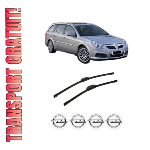 Set stergatoare auto OPEL VECTRA C Estate (Z02) din 2003-2009, pentru parbriz auto, 2 bucati, Bosch Aerotwin Retrofit, din cauciuc siliconat rezistent, 4 Stickere Auto OPEL