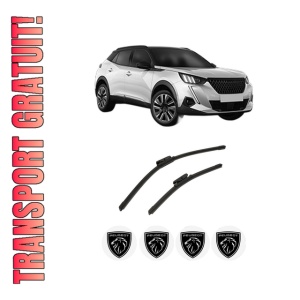 Set stergatoare auto PEUGEOT 2008 II (UD_, US_, UY_, UJ_, UR_, UC_) din 2019-2025, pentru parbriz auto, 2 bucati, Bosch Aerotwin, din cauciuc siliconat rezistent, 4 Stickere Auto PEUGEOT