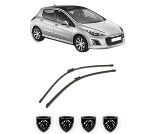 Set stergatoare auto PEUGEOT 308 I (4A_, 4C_) din 2007-2015, pentru parbriz auto, 2 bucati, Bosch Aerotwin, din cauciuc siliconat rezistent, 4 Stickere Auto PEUGEOT - Img 2