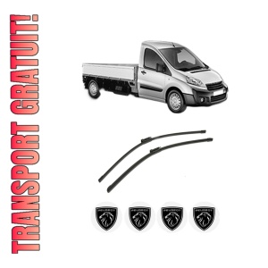 Set stergatoare auto PEUGEOT EXPERT Platform/Chassis din 2007-2016, pentru parbriz auto, 2 bucati, Bosch Aerotwin, din cauciuc siliconat rezistent, 4 Stickere Auto PEUGEOT