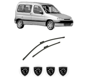 Set stergatoare auto PEUGEOT PARTNER MPV (5_, G_) din 1996-2015, pentru parbriz auto, 2 bucati, Bosch Aerotwin, din cauciuc siliconat rezistent, 4 Stickere Auto PEUGEOT - Img 2