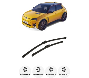 Set stergatoare auto RENAULT 5 E-TECH din 2025, pentru parbriz auto, 2 bucati, Bosch Aerotwin, din cauciuc siliconat rezistent, 4 Stickere Auto RENAULT - Img 2