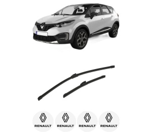 Set stergatoare auto RENAULT CAPTUR I (J5_, H5_) din 2013-2018, pentru parbriz auto, 2 bucati, Bosch Aerotwin, din cauciuc siliconat rezistent, 4 Stickere Auto RENAULT - Img 2