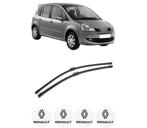 Set stergatoare auto RENAULT MODUS / GRAND MODUS (F/JP0_) din 2004-2012, pentru parbriz auto, 2 bucati, Bosch Aerotwin, din cauciuc siliconat rezistent, 4 Stickere Auto RENAULT - Img 2