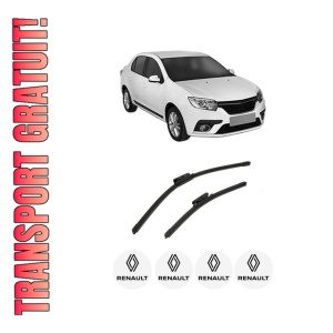 Set stergatoare auto RENAULT THALIA III (L8_) din 2013-2019, pentru parbriz auto, 2 bucati, Bosch Aerotwin, din cauciuc siliconat rezistent, 4 Stickere Auto RENAULT