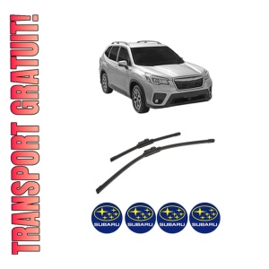 Set stergatoare auto SUBARU FORESTER (SK_) din 2018, pentru parbriz auto, 2 bucati, Bosch Aerotwin, din cauciuc siliconat rezistent, 4 Stickere Auto SUBARU