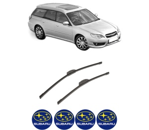 Set stergatoare auto SUBARU LEGACY IV Estate (BP) din 2003-2009, pentru parbriz auto, 2 bucati, Bosch Aerotwin Retrofit, din cauciuc siliconat rezistent, 4 Stickere Auto SUBARU - Img 2