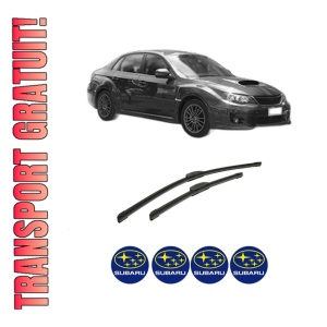 Set stergatoare auto SUBARU WRX Saloon (GJ) din 2014, pentru parbriz auto, 2 bucati, Bosch Aerotwin Retrofit, din cauciuc siliconat rezistent, 4 Stickere Auto SUBARU