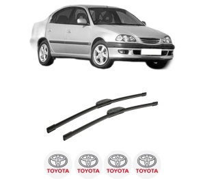 Set stergatoare auto TOYOTA AVENSIS (_T22_) din 1997-2003, pentru parbriz auto, 2 bucati, Bosch Aerotwin Retrofit, din cauciuc siliconat rezistent, 4 Stickere Auto TOYOTA - Img 2