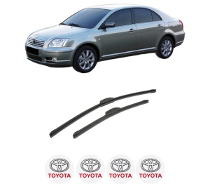Set stergatoare auto TOYOTA AVENSIS (_T25_) din 2003-2008, pentru parbriz auto, 2 bucati, Bosch Aerotwin Retrofit, din cauciuc siliconat rezistent, 4 Stickere Auto TOYOTA - Img 2