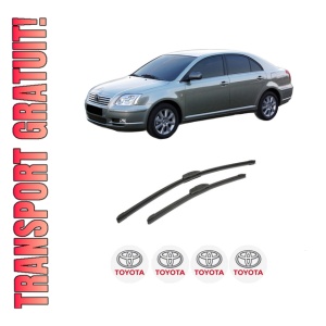 Set stergatoare auto TOYOTA AVENSIS (_T25_) din 2003-2008, pentru parbriz auto, 2 bucati, Bosch Aerotwin Retrofit, din cauciuc siliconat rezistent, 4 Stickere Auto TOYOTA