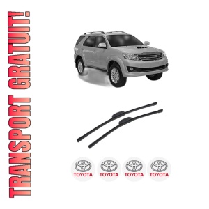 Set stergatoare auto TOYOTA FORTUNER (_N5_, _N6_) din 2005-2015, pentru parbriz auto, 2 bucati, Bosch Aerotwin Retrofit, din cauciuc siliconat rezistent, 4 Stickere Auto TOYOTA