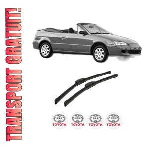 Set stergatoare auto TOYOTA PASEO Convertible (_L5_) din 1996-1998, pentru parbriz auto, 2 bucati, Bosch Aerotwin Retrofit, din cauciuc siliconat rezistent, 4 Stickere Auto TOYOTA