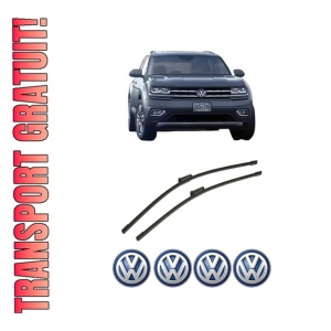 Set stergatoare auto Volkswagen ATLAS (CA1, CA2, CA3) din 2016-2019, pentru parbriz auto, 2 bucati, Bosch Aerotwin, din cauciuc siliconat rezistent, 4 Stickere Auto Volkswagen