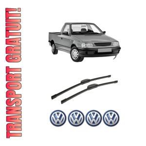 Set stergatoare auto Volkswagen CADDY II Pickup (9U7) din 1996-2000, pentru parbriz auto, 2 bucati, Bosch Aerotwin Retrofit, din cauciuc siliconat rezistent, 4 Stickere Auto Volkswagen