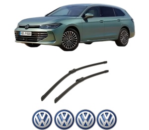Set stergatoare auto Volkswagen PASSAT B9 Variant (CJ5) din 2023-2024, pentru parbriz auto, 2 bucati, Bosch Aerotwin, din cauciuc siliconat rezistent, 4 Stickere Auto Volkswagen - Img 2