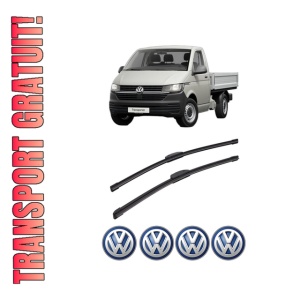 Set stergatoare auto Volkswagen TRANSPORTER T5 Platform/Chassis (7JD, 7JE, 7JL, 7JY, 7JZ, 7F din 2003-2015, pentru parbriz auto, 2 bucati, Bosch Aerotwin Retrofit, din cauciuc siliconat rezistent, 4 Stickere Auto Volkswagen