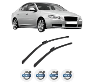 Set stergatoare auto VOLVO S80 II (124) din 2006-2016, pentru parbriz auto, 2 bucati, Bosch Aerotwin Multi, din cauciuc siliconat rezistent, 4 Stickere Auto VOLVO - Img 2