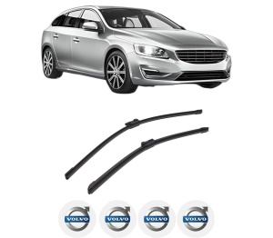 Set stergatoare auto VOLVO V60 I (155) din 2010-2018, pentru parbriz auto, 2 bucati, Bosch Aerotwin, din cauciuc siliconat rezistent, 4 Stickere Auto VOLVO - Img 2