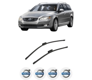 Set stergatoare auto VOLVO V70 III Estate Van (135) din 2013-2015, pentru parbriz auto, 2 bucati, Bosch Aerotwin Multi, din cauciuc siliconat rezistent, 4 Stickere Auto VOLVO - Img 2