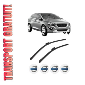 Set stergatoare auto VOLVO XC60 I VAN (156) din 2013-2017, pentru parbriz auto, 2 bucati, Bosch Aerotwin Multi, din cauciuc siliconat rezistent, 4 Stickere Auto VOLVO