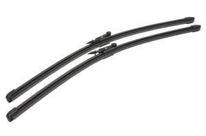 Set stergatoare BMW Seria 1 Convertible (E88) din 2007-2013, pentru parbriz auto, 2 bucati, Valeo Silencio Xtrm, din cauciuc siliconat rezistent, 4 Stickere Auto BMW Seria v40147
