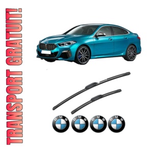 Set stergatoare BMW Seria 2 Gran Coupe (F44) din 2019-2021, pentru parbriz auto, 2 bucati, Bosch 0, din cauciuc siliconat rezistent, 4 Stickere Auto BMW Seria