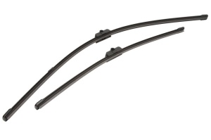 Set stergatoare BMW Seria 7 (F01, F02, F03, F04) din 2008-2015, pentru parbriz auto, 2 bucati, Valeo Silencio, din cauciuc siliconat rezistent, 4 Stickere Auto BMW Seria v37195
