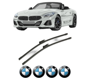 Set stergatoare BMW Seria Z4 Roadster (G29) din 2018, pentru parbriz auto, 2 bucati, Bosch Aerotwin, din cauciuc siliconat rezistent, 4 Stickere Auto BMW Seria v55581