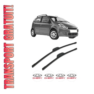 Set stergatoare CHERY A1 din 2007, pentru parbriz auto, 2 bucati, Bosch Aerotwin Retrofit, din cauciuc siliconat rezistent, 4 Stickere Auto CHERY