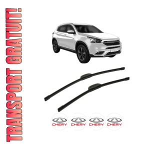 Set stergatoare CHERY TIGGO 7 din 2016, pentru parbriz auto, 2 bucati, Bosch Aerotwin Retrofit, din cauciuc siliconat rezistent, 4 Stickere Auto CHERY