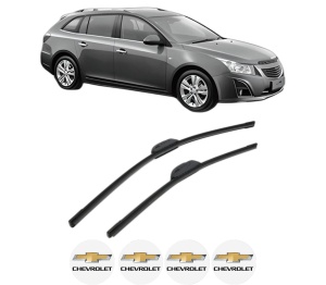Set stergatoare CHEVROLET CRUZE Station Wagon (J308) din 2012-2015, pentru parbriz auto, 2 bucati, Bosch Aerotwin Retrofit, din cauciuc siliconat rezistent, 4 Stickere Auto CHEVROLET v51901