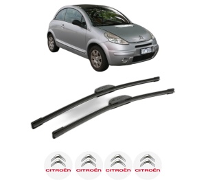 Set stergatoare CITROEN C3 Pluriel (HB_) din 2003-2004, pentru parbriz auto, 2 bucati, Bosch Aerotwin Retrofit, din cauciuc siliconat rezistent, 4 Stickere Auto CITROEN v48586