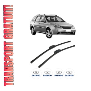 Set stergatoare DAEWOO NUBIRA Wagon (J200) din 2003, pentru parbriz auto, 2 bucati, Bosch Aerotwin Retrofit, din cauciuc siliconat rezistent, 4 Stickere Auto DAEWOO