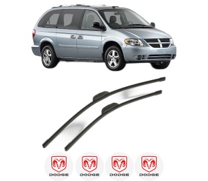 Set stergatoare DODGE GRAND CARAVAN din 2007-2011, pentru parbriz auto, 2 bucati, Bosch Aerotwin Retrofit, din cauciuc siliconat rezistent, 4 Stickere Auto DODGE v52576