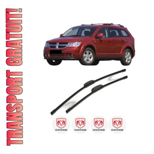 Set stergatoare DODGE JOURNEY VAN (JC) din 2008-2009, pentru parbriz auto, 2 bucati, Bosch Aerotwin Retrofit, din cauciuc siliconat rezistent, 4 Stickere Auto DODGE