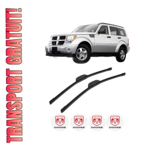 Set stergatoare DODGE NITRO VAN (KA) din 2006-2007, pentru parbriz auto, 2 bucati, Bosch Aerotwin Retrofit, din cauciuc siliconat rezistent, 4 Stickere Auto DODGE